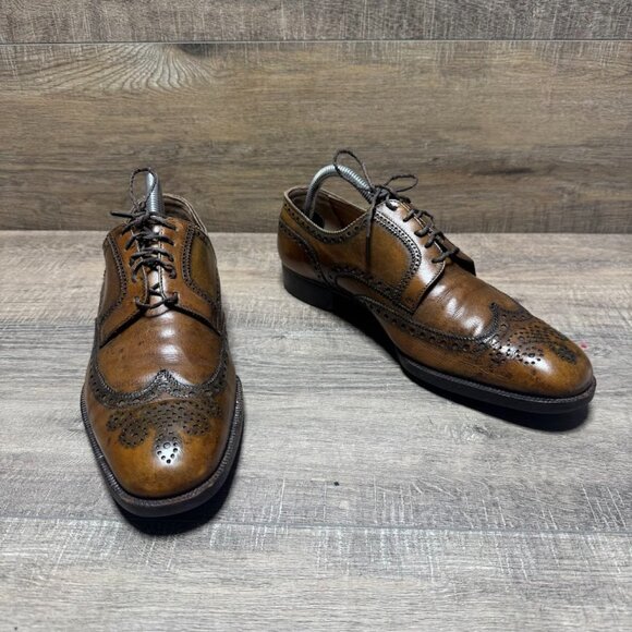 Bruno Magli Brown Leather Wingtip Oxfords Men's Size EU 42 - Picture 5 of 6